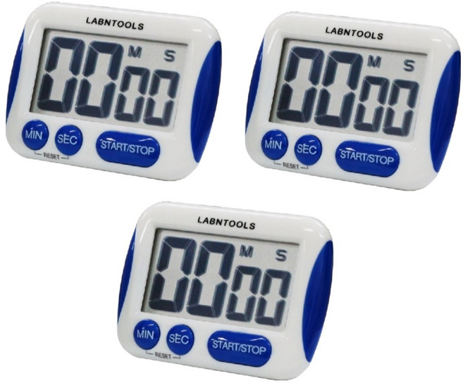 랩앤툴스 디지털 타이머 LT-291, 블루, 3개