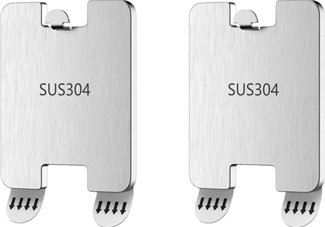 미누네 무타공 스텐 시계걸이 액자걸이, 실버, 2개