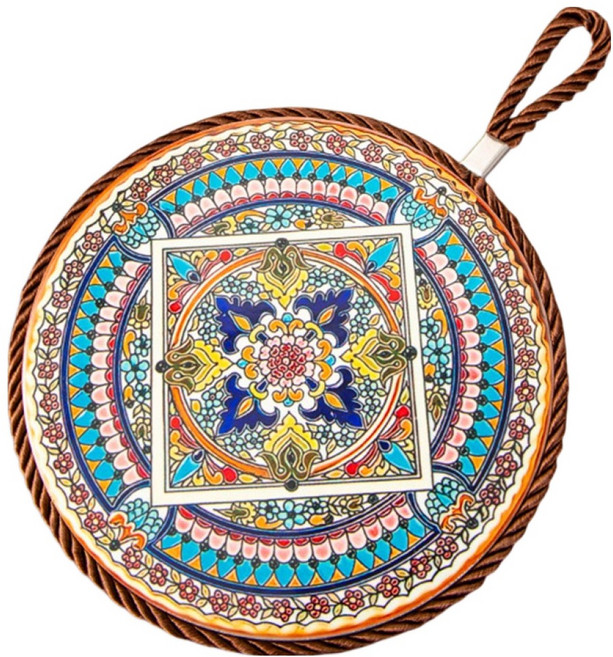 모노플리 레트로 세라믹 냄비받침, 사계, 1개