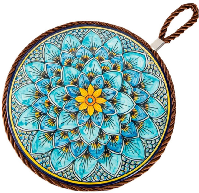 모노플리 레트로 세라믹 냄비받침, 연꽃, 1개