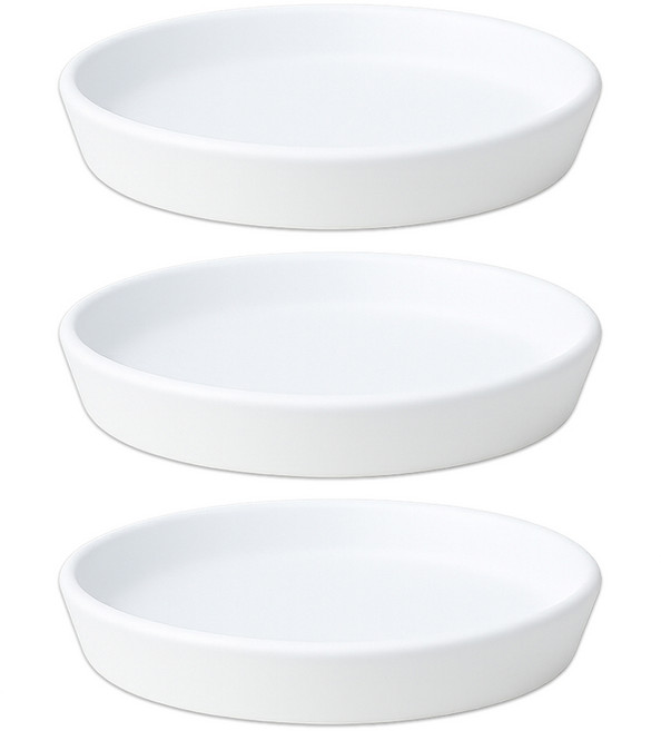 식스파머스 튼튼한 원형 화분 받침, 백색, 3개