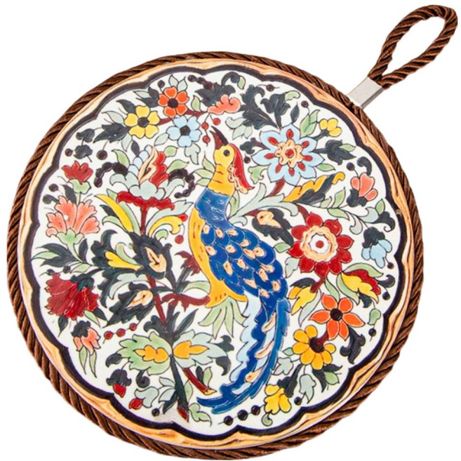 모노플리 레트로 세라믹 냄비받침, 봉황, 1개