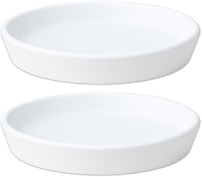 식스파머스 튼튼한 원형 화분 받침, 백색, 2개