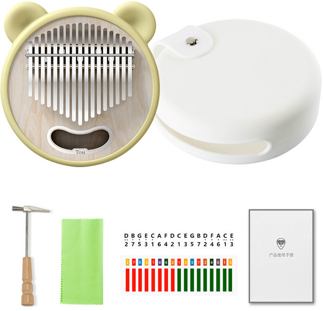 톰 캐릭터 올솔리드 17음계 칼림바 전용 케이스 세트 TK-C1 BE, TK-C1-BE(곰돌이), 1개