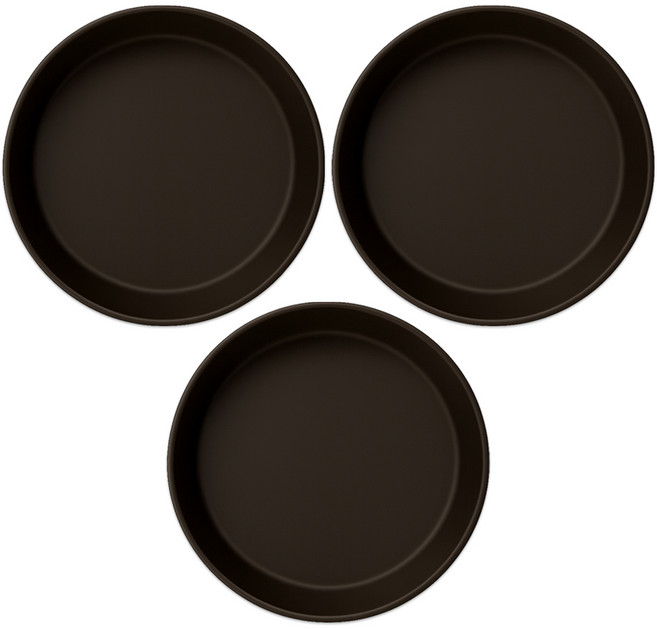 식스파머스 튼튼한 원형 화분 받침, 옹기색, 3개