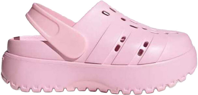 adidas 愛迪達 女款 ADILETTE CLOG PLATFORM 涼鞋 JR2626, 粉色, 22.5cm