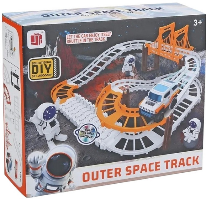 新台圖書 太空探險電動軌道車, 1套