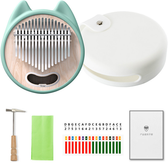 톰 캐릭터 올솔리드 17음계 카림바 전용 케이스 세트 TK-C1 CT(고양이), TK-C1-CT(고양이), 1개