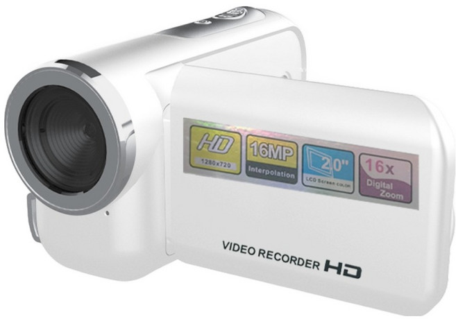 부이 비디오 카메라 캠코더, B4DV-90Z, WHITE