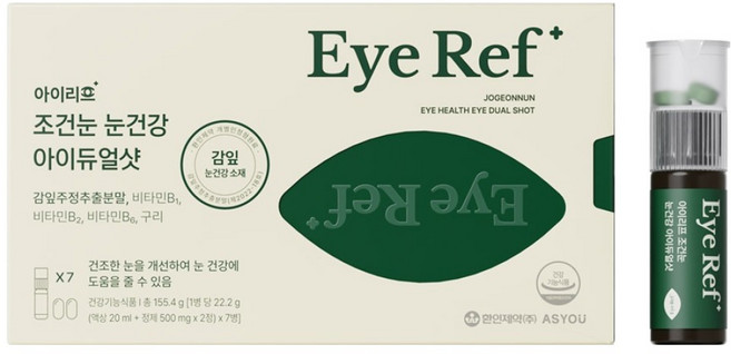 애즈유 아이리프 환인제약 조건눈 눈건강 아이듀얼샷 7p, 1개, 7회분