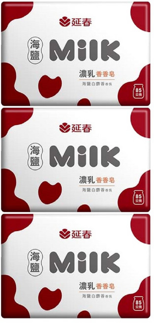 延春 海鹽Milk濃乳香香皂 白麝香, 3個, 85g