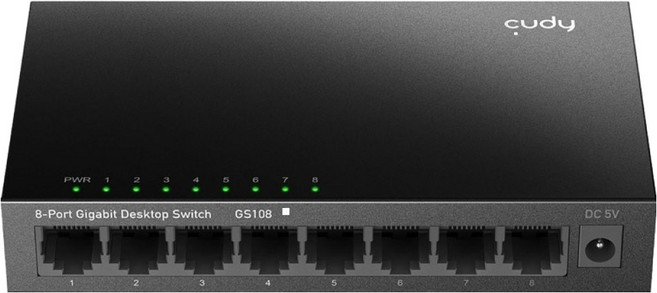 cudy 8埠Gigabit桌上型交換器 黑色, 1個, GS108