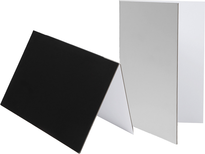 슈어밀 실용적인 촬영용반사판 A4 판지 블랙 실버, 2개