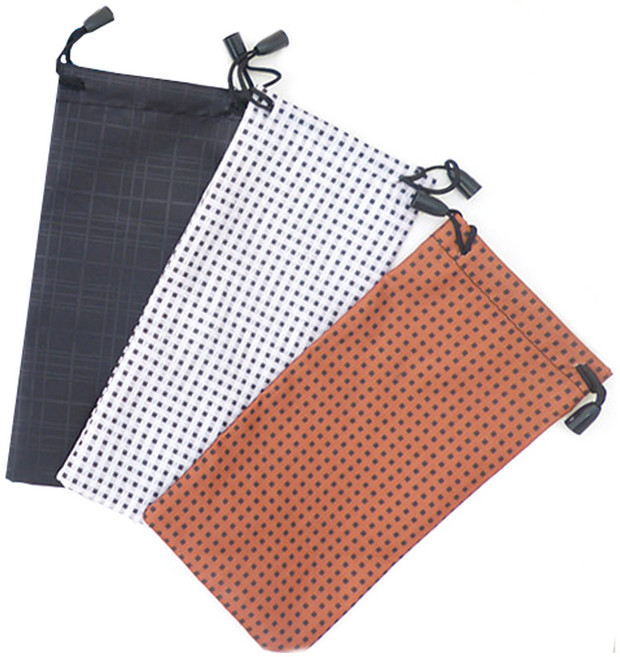 Kire.t 軟式束口收納袋/眼鏡袋/筆袋/手機袋, 顏色隨機, 3個