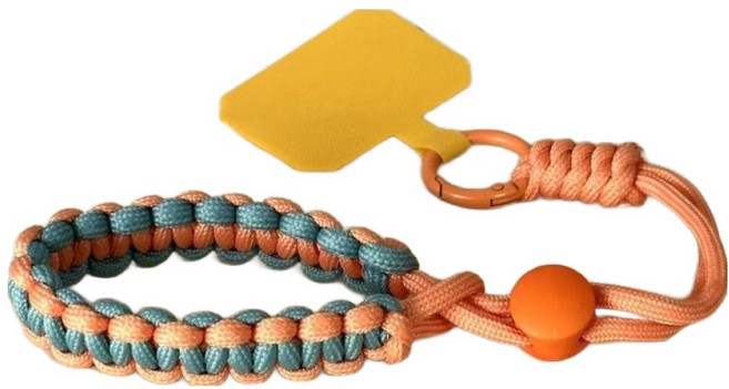 아이작큐브 도난방지 스마트폰 손목 스트랩, 08 오렌지그린, 1개