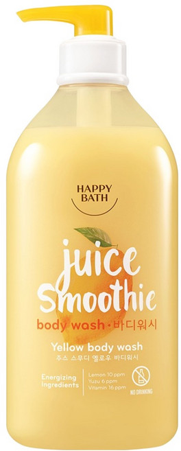 해피바스 쥬스 스무디 옐로우 바디워시 유자향, 820g, 1개