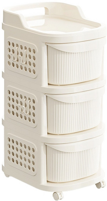 OAK&FIR 橡合杉 可移動多層收納櫃 3層, 白色