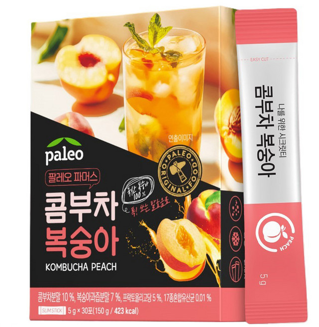 팔레오 콤부차 복숭아, 5g, 30개입, 1개