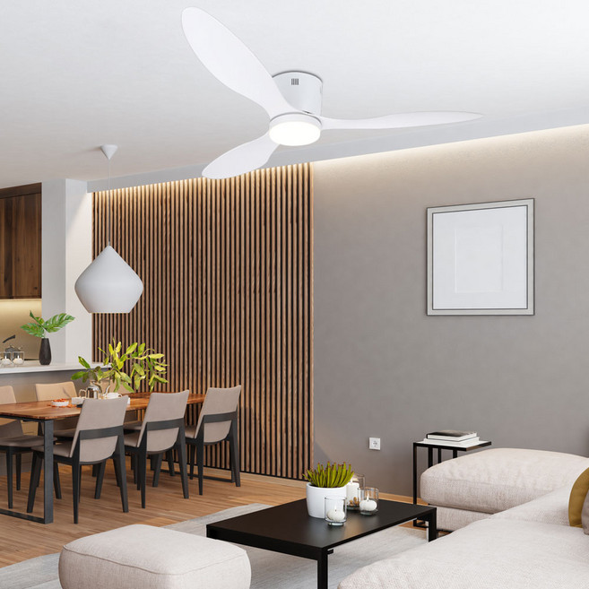 비츠온 원하 IS 삼색변환 저소음 천장등 실링팬 15W 1070mm + 리모컨 세트, 화이트(천장등)