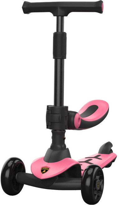 람보르기니 아동용 킥보드 + 안장 세트, 핑크, 1세트