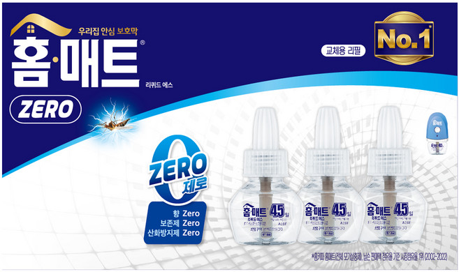 홈매트 리퀴드 에스 제로 리필 3p, 87ml, 1개