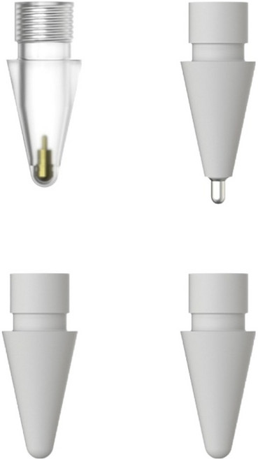 MAGEASY Instinct 多用途iPad觸控筆尖 支援Apple Pencil, 灰白色, 4個