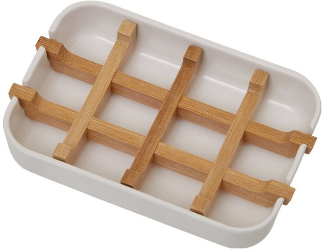 Premier Canyon竹纖維肥皂盒, 1個, 白色