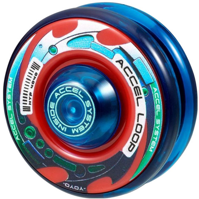 BANDAI 超級YOYO球, 1個, 加速未來忍者 藍色 + 紅色