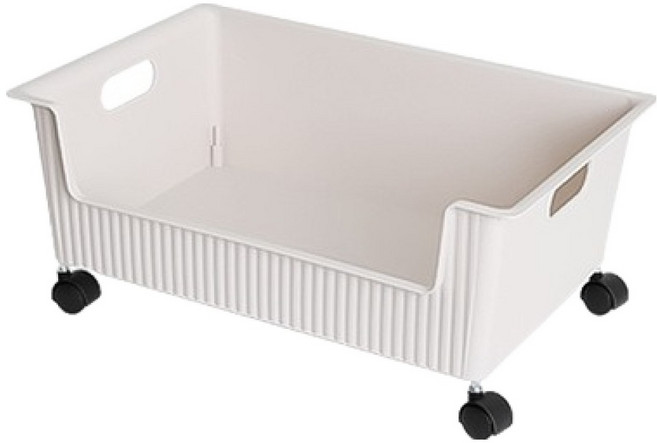 히키스 사무실 공부방 가방보관 이동식 트롤리, 화이트, 1단