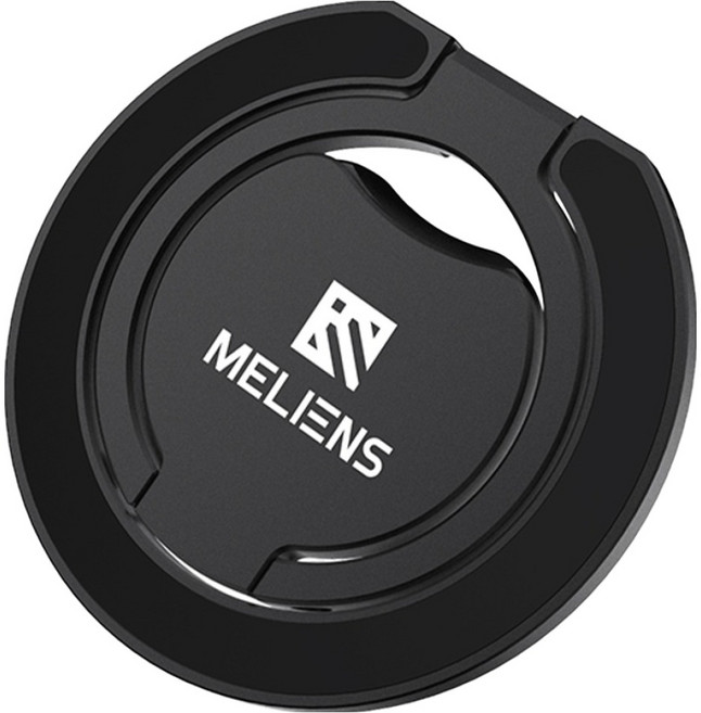 멜리언스 듀얼 마그네틱 맥세이프 링홀더 프로 알루미늄 자석거치대 그립 스마트톡, 블랙, 1개