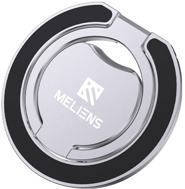 멜리언스 듀얼 마그네틱 맥세이프 링홀더 프로 알루미늄 자석거치대 그립 스마트톡, 실버, 1개