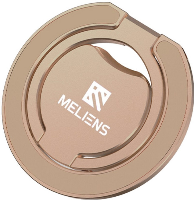 멜리언스 듀얼 마그네틱 맥세이프 링홀더 프로 알루미늄 자석거치대 그립 스마트톡, 골드, 1개