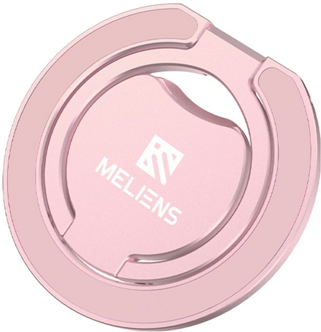 멜리언스 듀얼 마그네틱 맥세이프 링홀더 프로 알루미늄 자석거치대 그립 스마트톡, 핑크, 1개