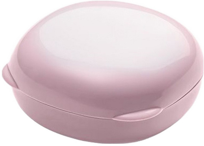 미니 라운드 진주 비누곽 케이스, 핑크, 1개