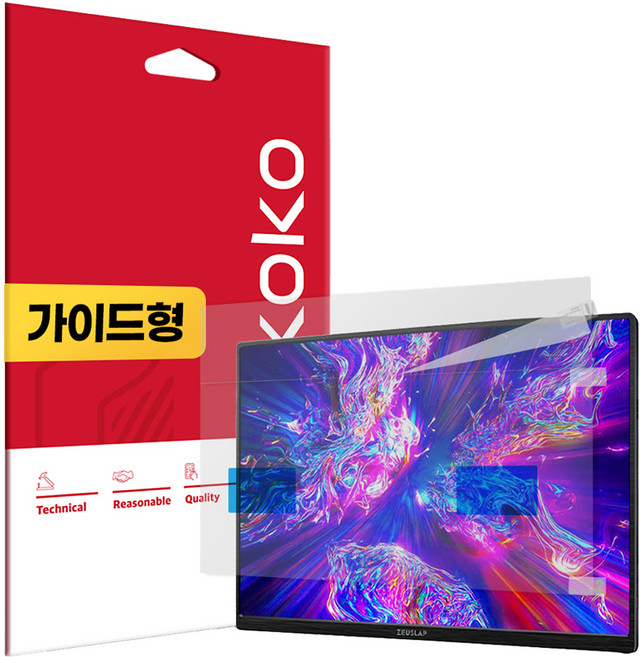 스코코 제우스랩 P16T 지문방지 저반사 액정보호필름 세트, 1세트