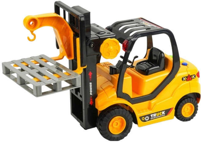 BAOLE STAR TOYS 寶樂星 1:18 聲光摩輪堆高機 手動升降 5827, 1個, 堆高機 黃色 + 黑色