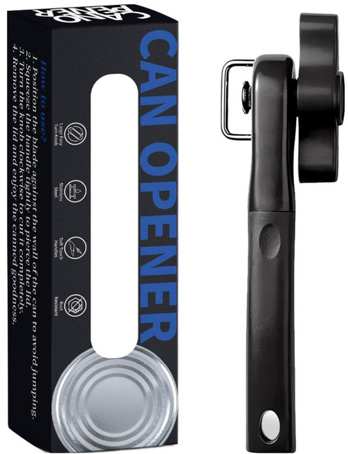 바른리빙 스마트컷 캔 오프너, 블랙, 1개