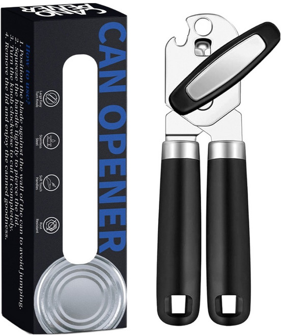 바른리빙 멀티 스핀 캔 오프너, 블랙, 1개