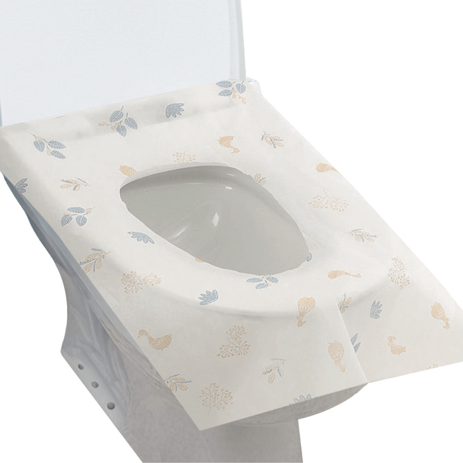 미르홈퍼니 일회용 여행용 초대형 변기커버, 오리, 50개