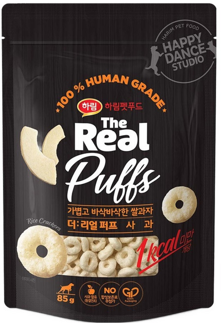 하림펫푸드 더리얼 강아지 퍼프 간식, 사과, 85g, 1개