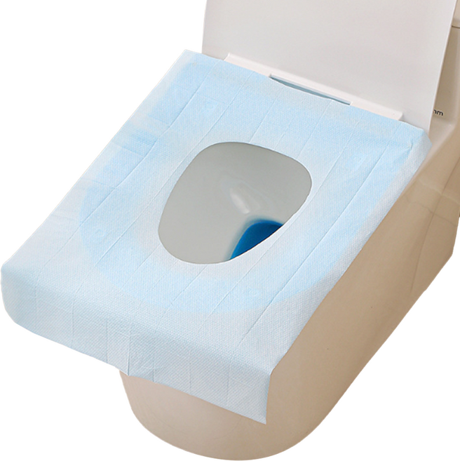 미르홈퍼니 일회용 여행용 초대형 변기커버, 블루, 30개