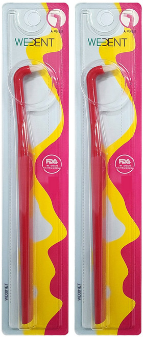 위덴 앤드터프트 미세모 칫솔 레드, 2개, 1개입, 5mm