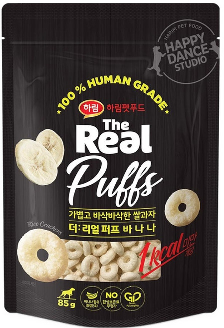 하림펫푸드 더리얼 강아지 퍼프 간식, 바나나, 85g, 1개
