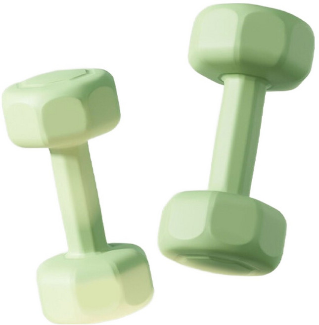 三次方 馬卡龍塑身啞鈴 3kg 2個, 綠色, 單一商品