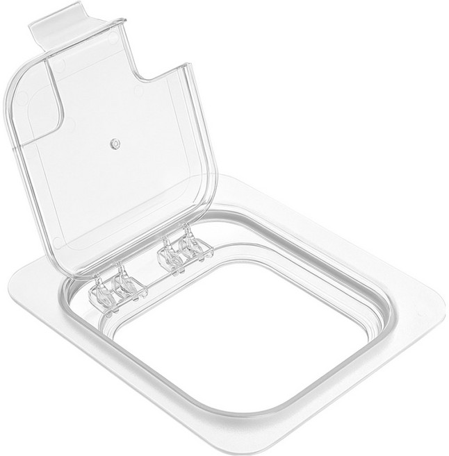 리빙메이트 스텐밧드 이지카바 플립 뚜껑 1/6 노칭형, 단품, 1개