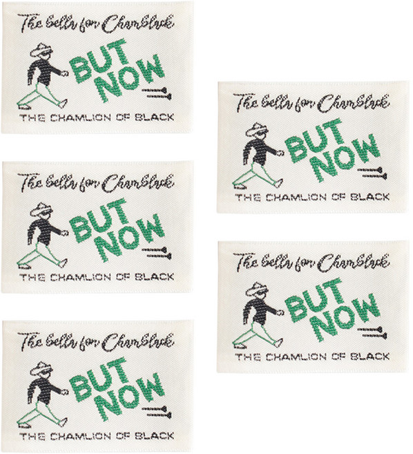 yarna 나우 레터링 빈티지 디자인 면 라벨, 그린, 5개