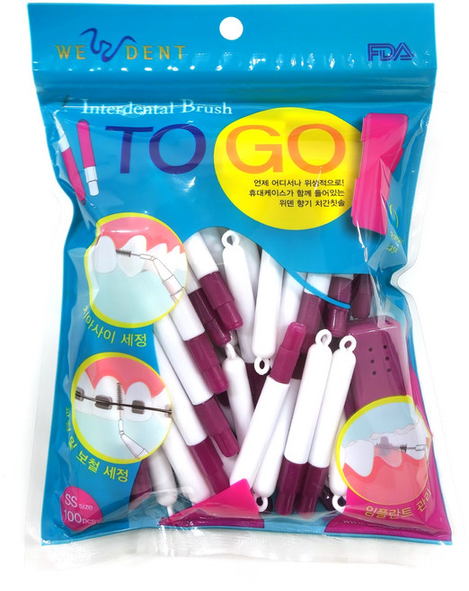 위덴 향기 치간칫솔 SS, 1개, 100개입, 0.8mm