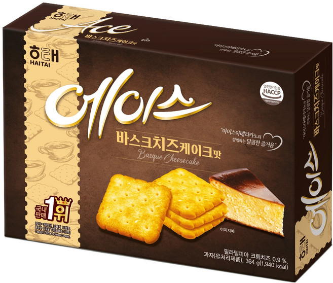 해태에이스 바스크치즈케이크맛, 364g, 1개