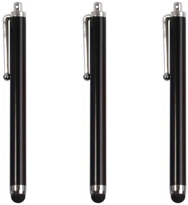 바리코 초미세 태블릿 스마트폰 정전식 터치펜, 블랙, 3개