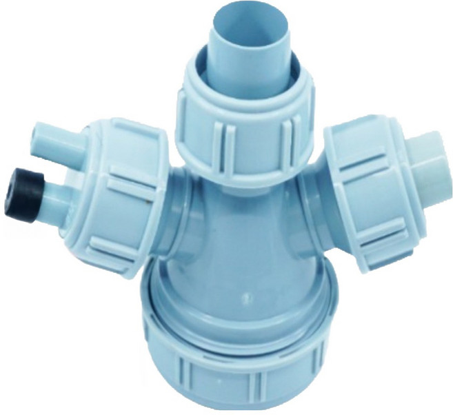 싱크대 식기세척기 로봇청소기 정수기 연결 트랩 3구형, 회색, 1개